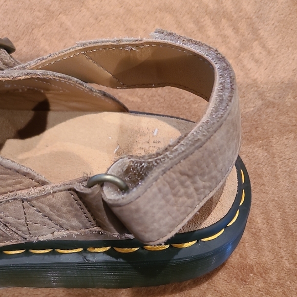 Dr. Martens Tan Leather Sandals with Silver Buckle - Picture 5 of 9